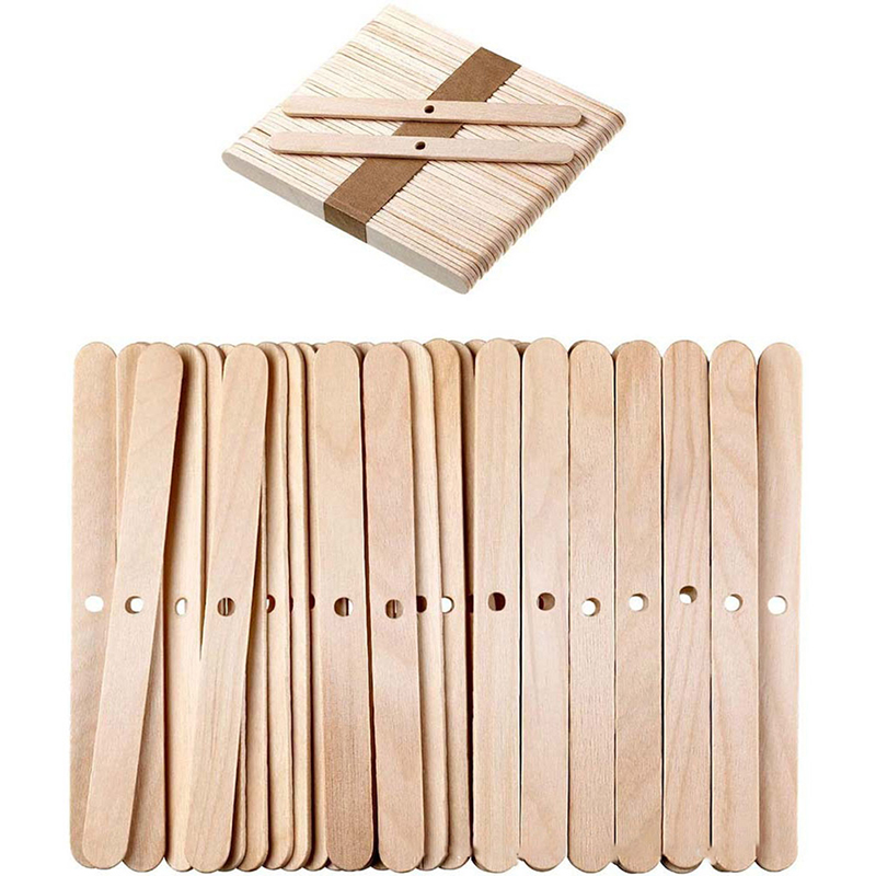 Candle Making Wicks - ● 50 Stück Holz-Kerzendochthalter Kerzenstangenhalter für