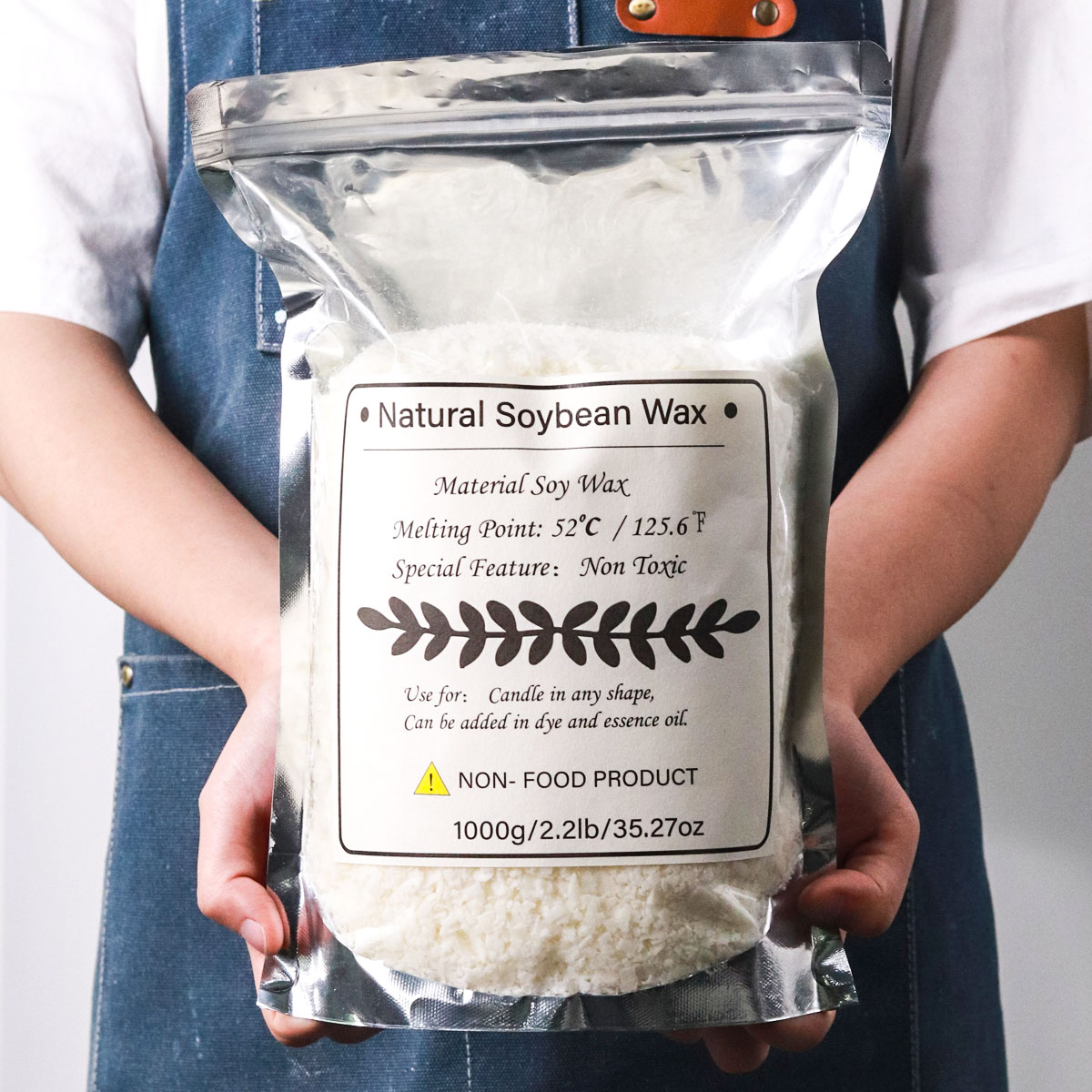 Candle Making Material - 1 kg natürliches Sojawachs-Granulat-Duftkerzenmaterial, 100 %
