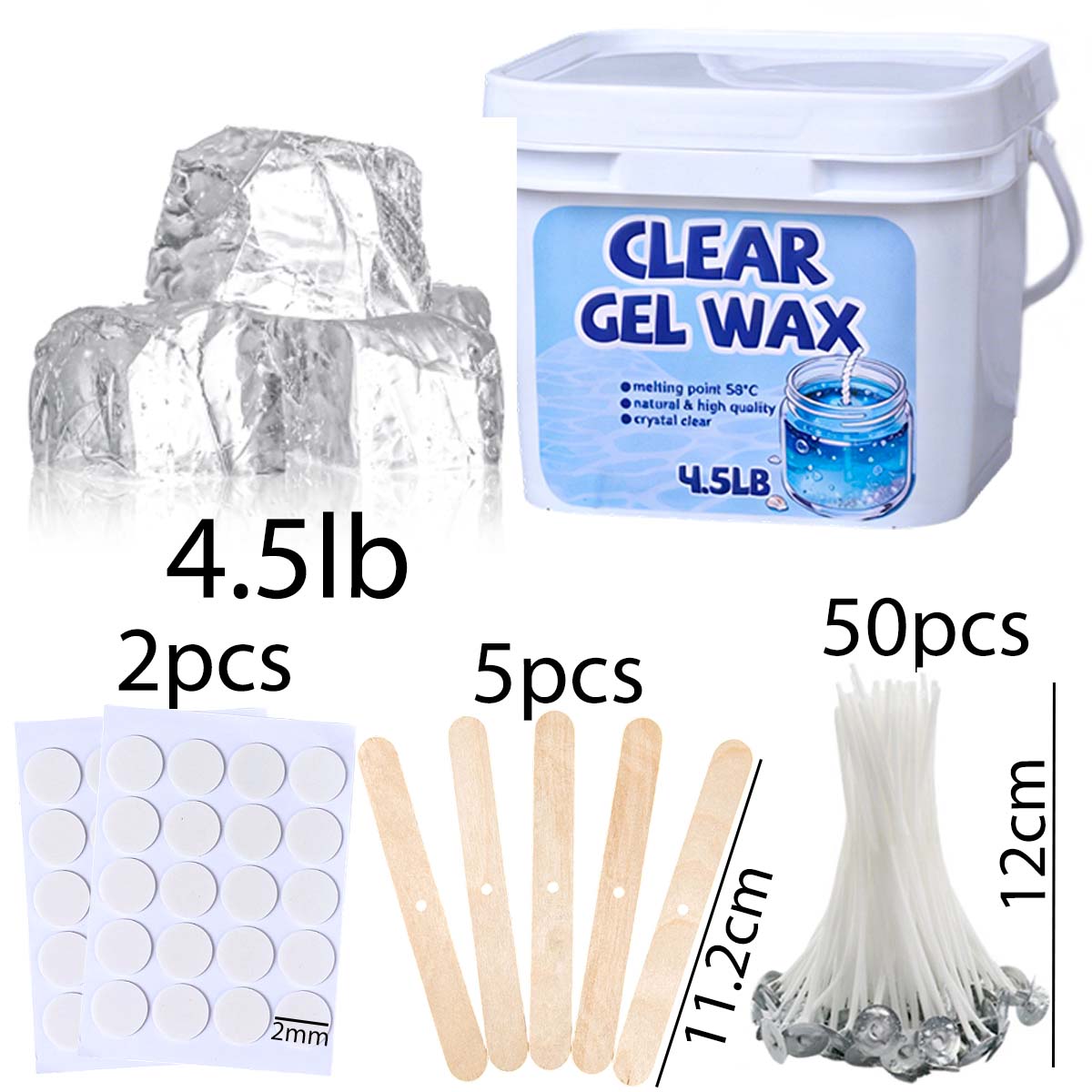 4,5 LB Großpackung Klares Gelw – Candle Making Gel Wax Bewertung und Preis